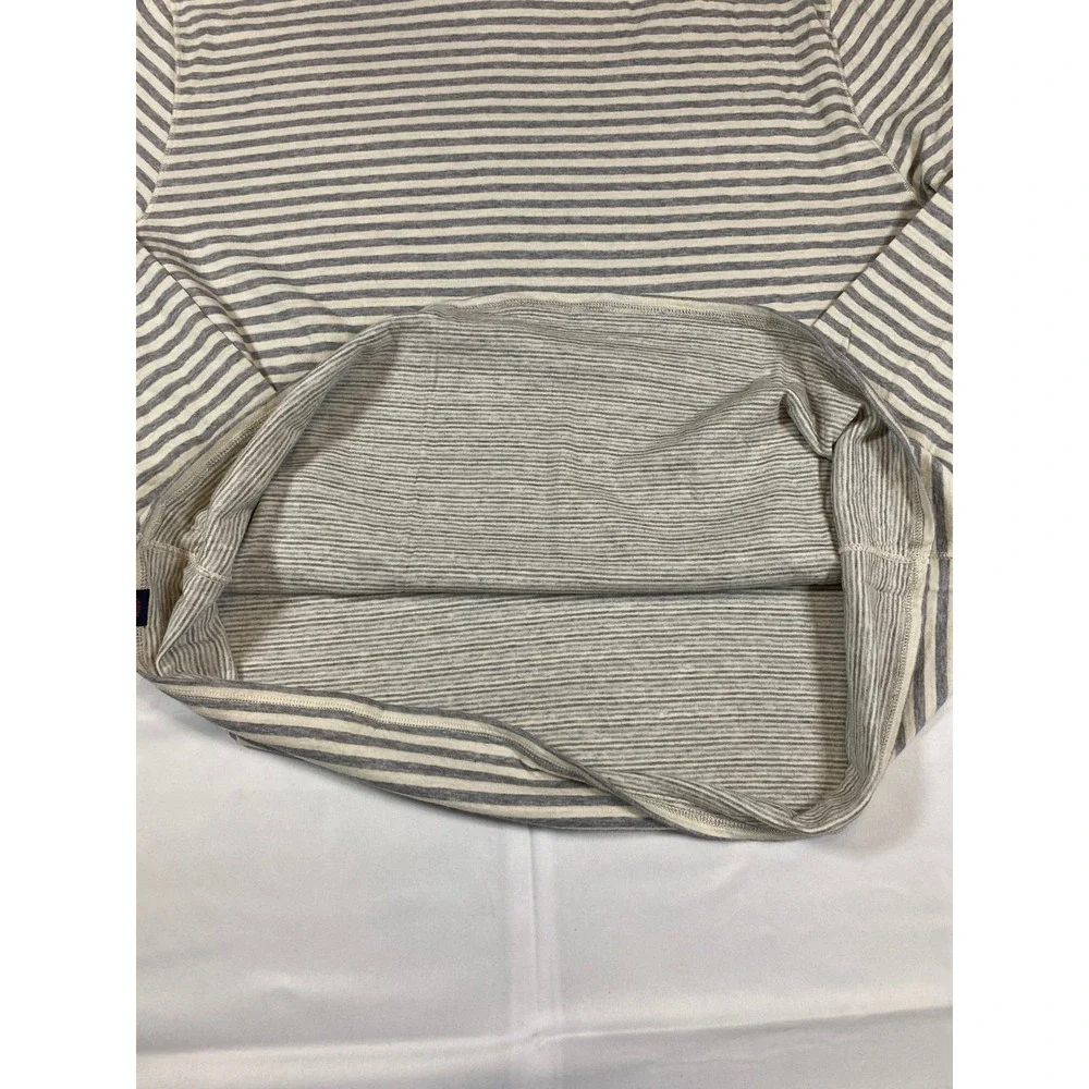 FAHERTY Reversible‎ Striped Long Sleeve Shirt XXL Gray White Cotton Modal